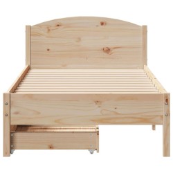 Cadre de lit sans matelas 90x190 cm bois de pin massif 