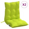 Coussins de chaise à dossier bas lot de 2 vert vif 