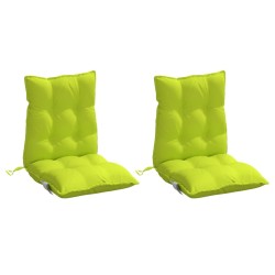 Coussins de chaise à dossier bas lot de 2 vert vif 