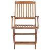 Chaises pliables de jardin lot de 6 avec coussins Bois d'acacia 