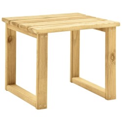 Chaise longue de jardin avec table et coussin Pin imprégné 