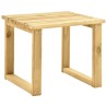 Chaise longue de jardin avec table et coussin Pin imprégné 