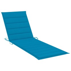 Chaise longue de jardin avec table et coussin Pin imprégné 