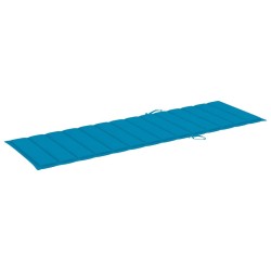 Chaise longue de jardin avec table et coussin Pin imprégné 