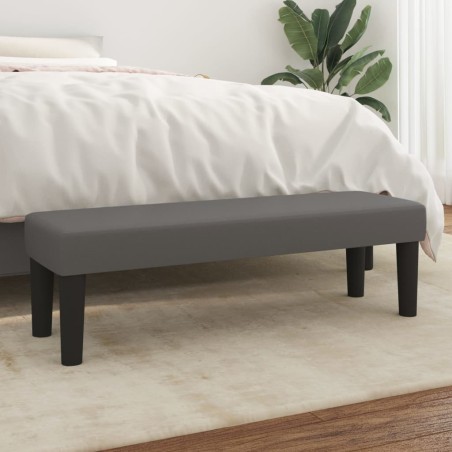 Banc Gris 100x30x30 cm Similicuir 