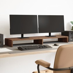 Support de moniteur chêne marron 100x27x10 cm bois d'ingénierie 
