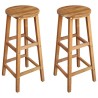 Tabourets de bar lot de 2 bois d'acacia massif 