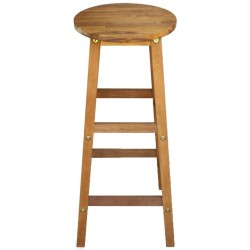 Tabourets de bar lot de 2 bois d'acacia massif 