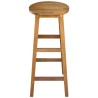 Tabourets de bar lot de 2 bois d'acacia massif 