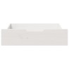 Tiroirs sous le lit 2 pcs blanc 75x55x16 cm bois de pin massif 