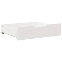 Tiroirs sous le lit 2 pcs blanc 75x55x16 cm bois de pin massif 