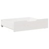Tiroirs sous le lit 2 pcs blanc 75x55x16 cm bois de pin massif 