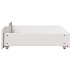 Tiroirs sous le lit 2 pcs blanc 75x55x16 cm bois de pin massif 
