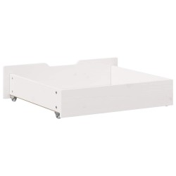 Tiroirs sous le lit 2 pcs blanc 75x55x16 cm bois de pin massif 