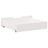 Tiroirs sous le lit 2 pcs blanc 75x55x16 cm bois de pin massif 