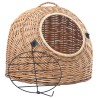 Cage de transport pour chats 50x42x40 cm Saule naturel 