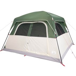 Tente de cabine familiale 6 personnes vert imperméable 
