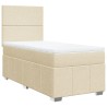 Sommier à lattes de lit avec matelas Crème 80x200 cm Tissu 