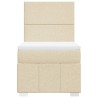 Sommier à lattes de lit avec matelas Crème 80x200 cm Tissu 