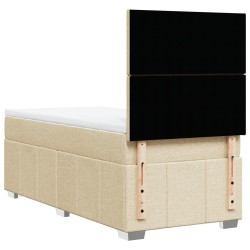 Sommier à lattes de lit avec matelas Crème 80x200 cm Tissu 