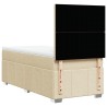 Sommier à lattes de lit avec matelas Crème 80x200 cm Tissu 