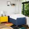 Sommier à lattes de lit avec matelas Bleu 90x190 cm Tissu 