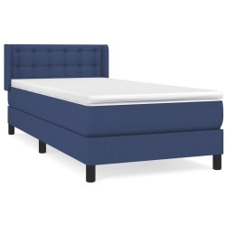 Sommier à lattes de lit avec matelas Bleu 80x200 cm Tissu 