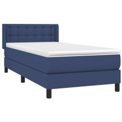 Sommier à lattes de lit avec matelas Bleu 80x200 cm Tissu 
