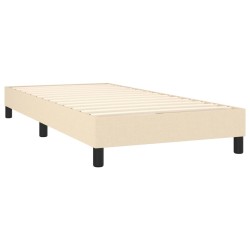 Sommier à lattes de lit avec matelas Crème 80x200 cm Tissu  