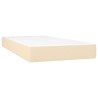 Sommier à lattes de lit avec matelas Crème 80x200 cm Tissu  