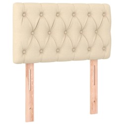 Sommier à lattes de lit avec matelas Crème 80x200 cm Tissu  