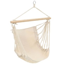 Hamac couleur crème 185 x 125 cm 
