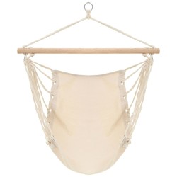 Hamac couleur crème 185 x 125 cm 