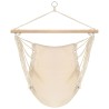 Hamac couleur crème 185 x 125 cm 