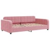 Lit de jour avec matelas rose 100x200 cm velours 
