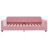 Lit de jour avec matelas rose 100x200 cm velours 