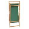 Chaise de plage pliable Bois de teck solide Vert 