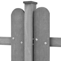 Clôture à piquets avec poteaux 3 pcs WPC 600x60 cm 