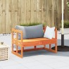 Canapé de jardin extensible cire marron bois massif de pin 