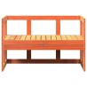Canapé de jardin extensible cire marron bois massif de pin 