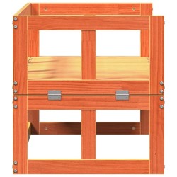 Canapé de jardin extensible cire marron bois massif de pin 