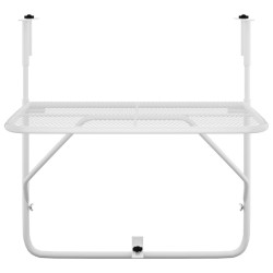 Table de balcon Blanc 60x40 cm Acier 