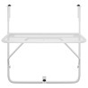 Table de balcon Blanc 60x40 cm Acier 