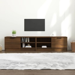 Meuble TV 2 pcs Chêne marron 80x35x36,5 cm Bois d'ingénierie 