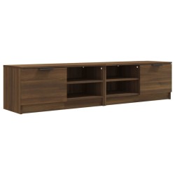 Meuble TV 2 pcs Chêne marron 80x35x36,5 cm Bois d'ingénierie 