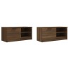 Meuble TV 2 pcs Chêne marron 80x35x36,5 cm Bois d'ingénierie 