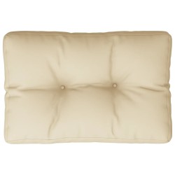 Coussin de palette beige 50x40x12 cm tissu 