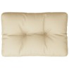 Coussin de palette beige 50x40x12 cm tissu 