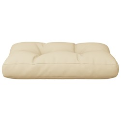 Coussin de palette beige 50x40x12 cm tissu 