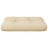 Coussin de palette beige 50x40x12 cm tissu 